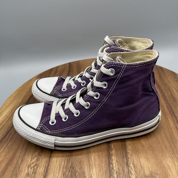 Converse Chuck Taylor All Star Shoes Womens Size 7 Purple High Tops Casual Skate - Picture 3 of 8